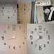 Великий настінний безкаркасний 3D годинник, срібний, 50 см 273 фото 4